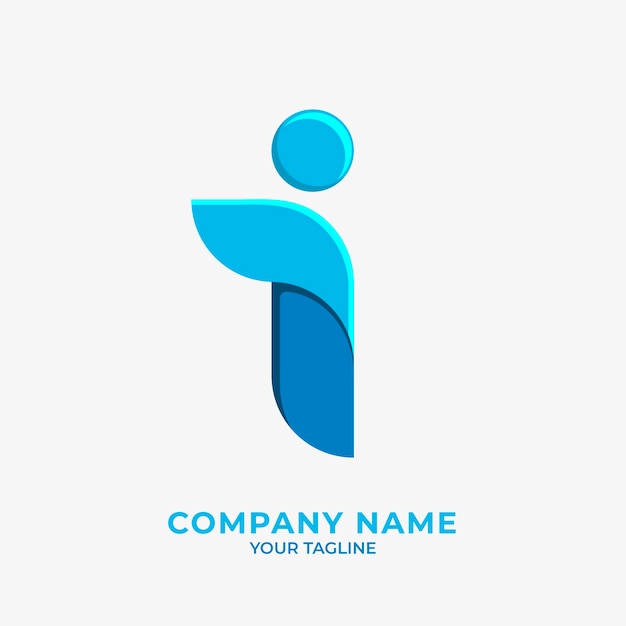 Free Vector | Flat design letter i logo template