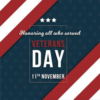 Free Vector | Flat design veterans day background