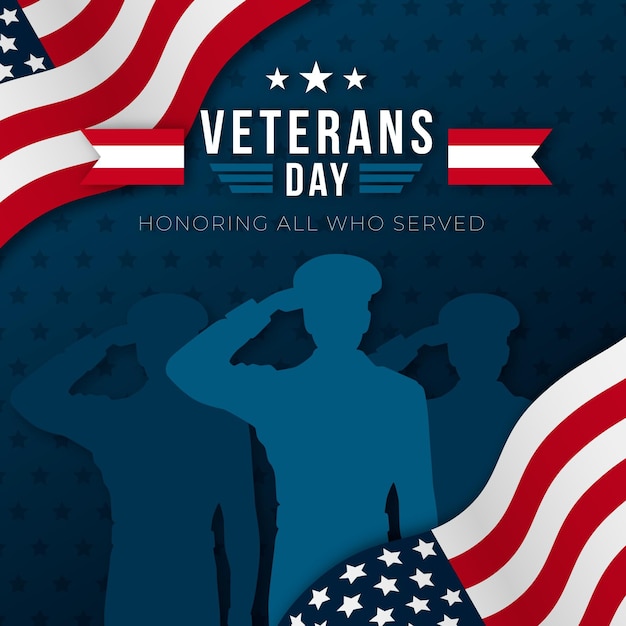 Free Vector | Flat design veterans day