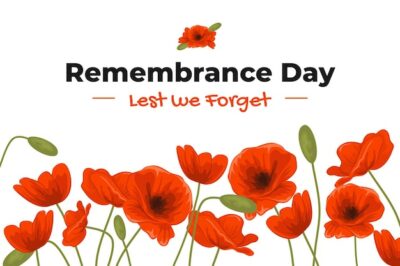 Free Vector | Flat remembrance day background