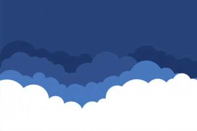 Free Vector | Flat style clouds in blue shades background