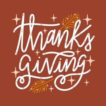 Free Vector | Flat thanksgiving celebration text illustration