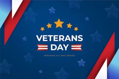 Free Vector | Flat veteran's day background
