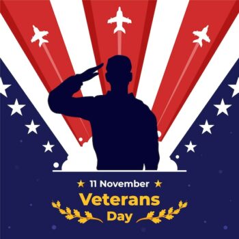 Free Vector | Flat veterans day illustration