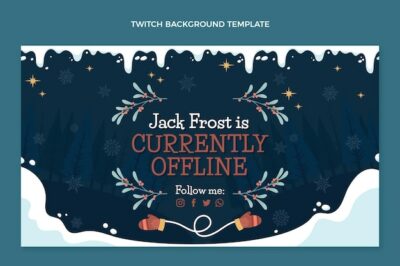 Free Vector | Flat winter twitch background