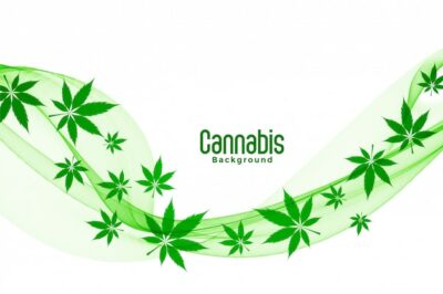 Free Vector | Floating green cannabis marijuana leaves background design
