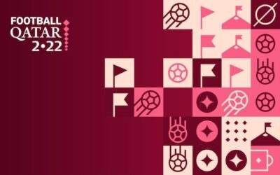 Free Vector | Football doha qatar 2022 creative geometric background template soccer web banner background