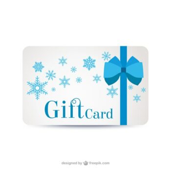 Free Vector | Gift card with snowflakes