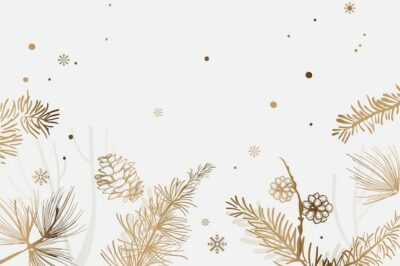 Free Vector | Golden christmas tree festive background
