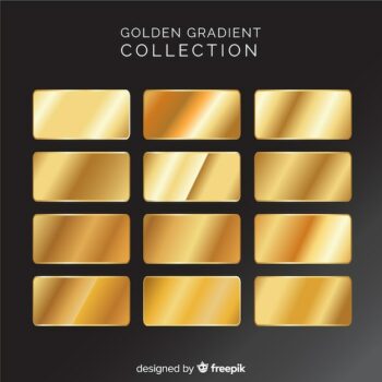 Free Vector | Golden gradient collection