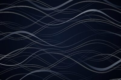 Free Vector | Gradient black background with wavy lines