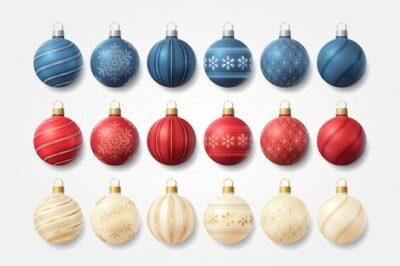 Free Vector | Gradient christmas ball ornaments collection