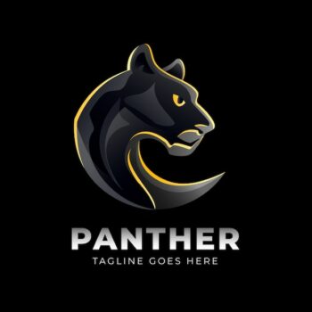 Free Vector | Gradient colored panther logo