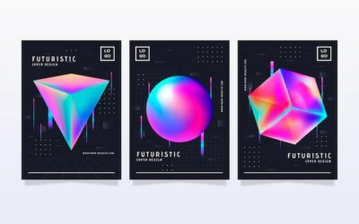 Free Vector | Gradient futuristic cover collection