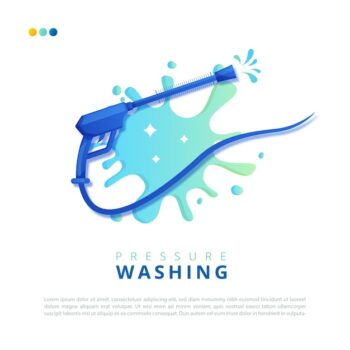 Free Vector | Gradient pressure washing logo