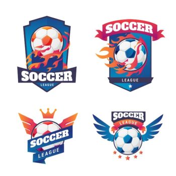 Free Vector | Gradient soccer logo template