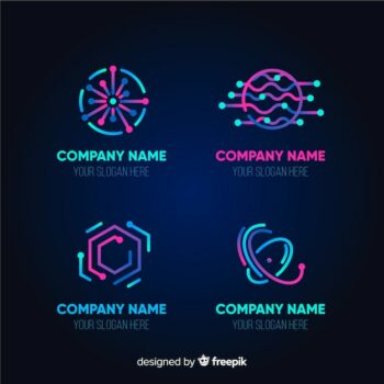 Free Vector | Gradient technology logo template collection