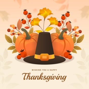 Free Vector | Gradient thanksgiving illustration