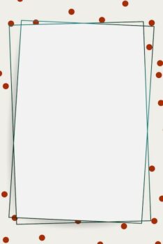 Free Vector | Green frame on red dots patterned background vector