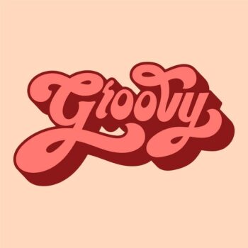 Free Vector | Groovy word typography style illustration