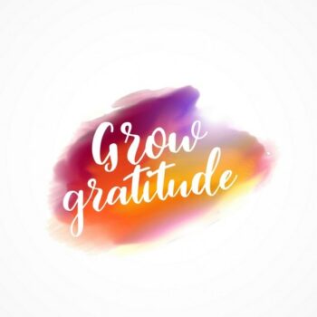 Free Vector | Grow gratitude, artistic quote