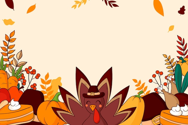 Free Vector | Hand drawn background for thanksgiving celebration