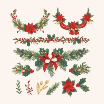 Free Vector | Hand drawn christmas decoration