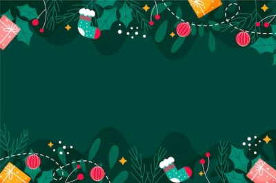 Free Vector | Hand drawn flat christmas background