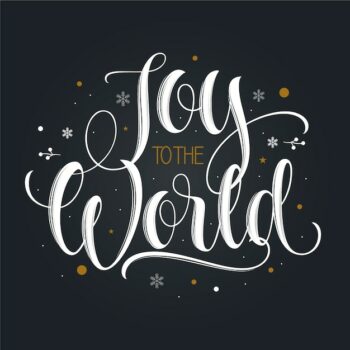 Free Vector | Hand drawn flat joy to the world lettering
