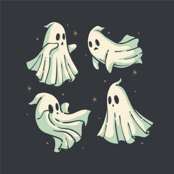 Free Vector | Hand drawn halloween ghosts collection