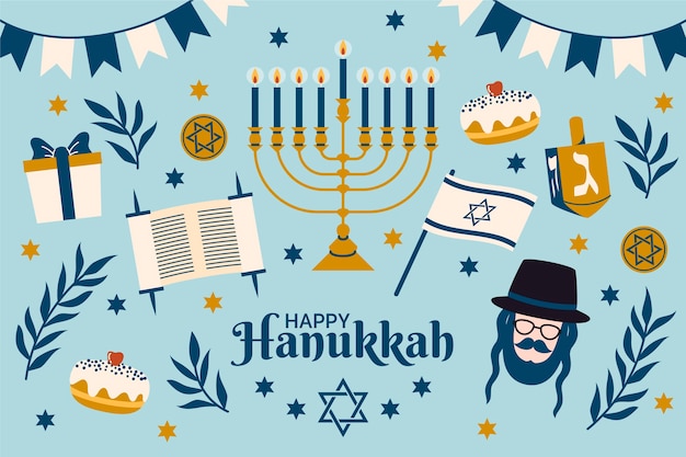 Free Vector | Hand drawn hanukkah