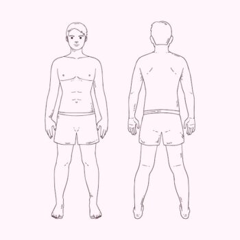 Free Vector | Hand drawn human body outline