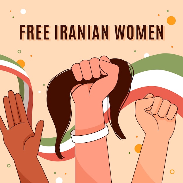Free Vector | Hand drawn iranian women illustration