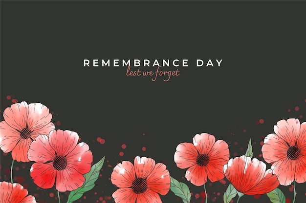 Free Vector | Hand drawn remembrance day background