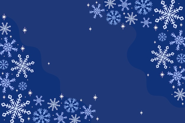 Free Vector | Hand drawn snowflake border