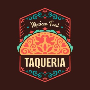Free Vector | Hand drawn taqueria logo design