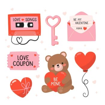 Free Vector | Hand drawn valentine's day element collection