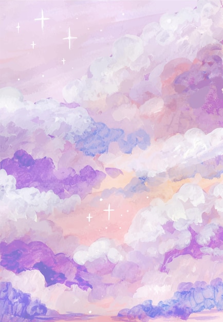 Free Vector | Hand painted watercolor pastel sky background