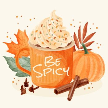 Free Vector | Hand painted watercolor pumpkin spice illustration