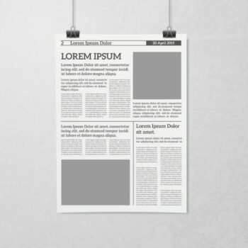 Free Vector | Hanging newspaper concept