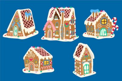 Free Vector | Hansel and gretel story with gingerbread house