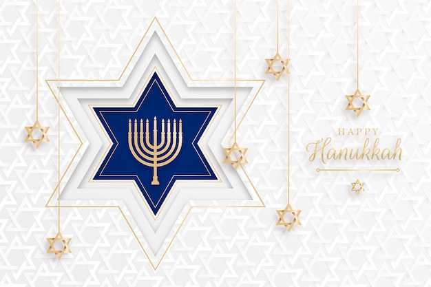 Free Vector | Hanukkah in paper style