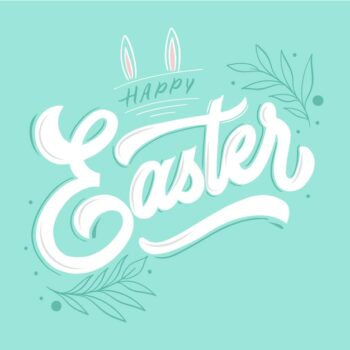 Free Vector | Happy easter in hand drawn
