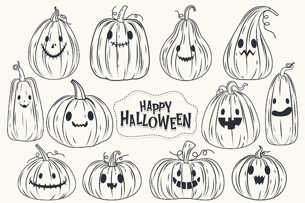 Free Vector | Happy halloween (trick or treat) banner for invitation.