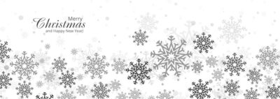 Free Vector | Holiday christmas decorative snowflakes banner design