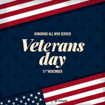 Free Vector | Honour for all who served veterans day