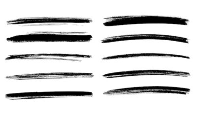 Free Vector | Ink brush strokes collection