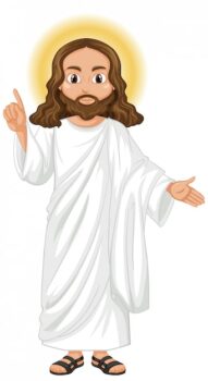 Free Vector | Jesus preaching in standing position character