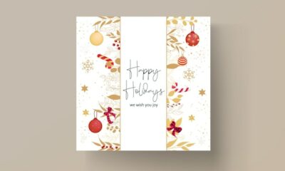 Free Vector | Luxury hand drawn merry christmas card