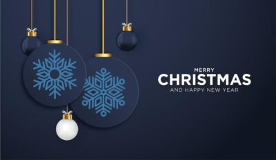 Free Vector | Merry christmas and happy new year 2023 template with minimal style